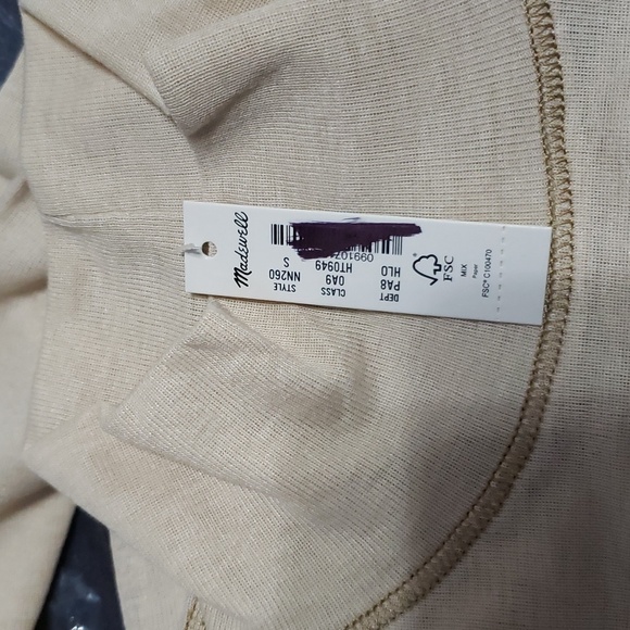 Madewell Semi-Sheer Mockneck Tee sz Small NN260 nwt - Picture 5 of 8